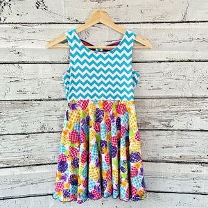 Reversible Multicolored Polyester/Rayon Girls Dress
